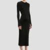 Midi-Kleid „Frances“ in Schwarz Midi-Kleid „Frances“ in Schwarz