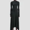 Midi-Kleid in Schwarz