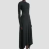 Midi-Kleid in Schwarz
