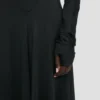 Midi-Kleid in Schwarz