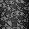 Monogramm-Spitzenstrumpfhose in Schwarz