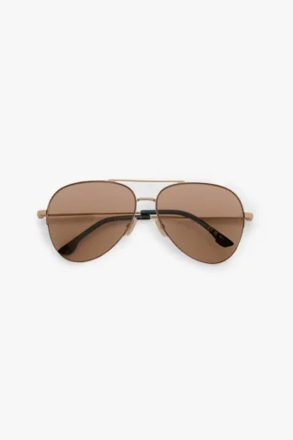 Pilotenbrille aus Metall in Gold-Blau