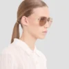 Pilotenbrille aus Metall in Gold-Blau Pilotenbrille aus Metall in Gold-Blau