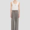 Plissierte Hose in Nickel