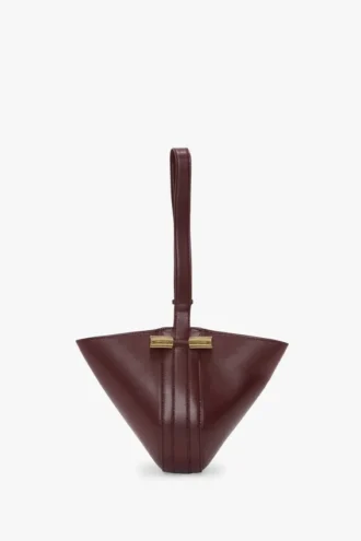 Portofino Dia Clutch aus burgunderrotem Leder