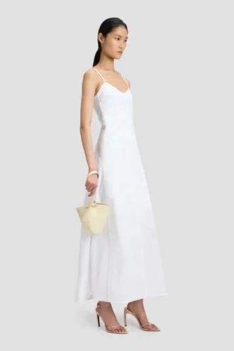 Portofino Dia Clutch aus elfenbeinfarbenem Leder