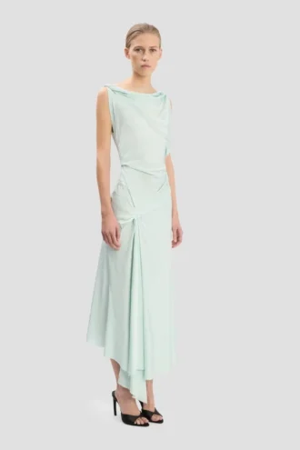 Posy Midi-Kleid in Aquamarin