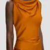 Posy Midi-Kleid in Bronze