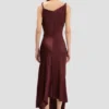 Posy Midi-Kleid in Burgunderrot