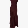 Posy Midi-Kleid in Burgunderrot