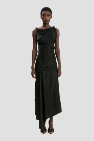 Posy Midi-Kleid in Schwarz