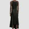Posy Midi-Kleid in Schwarz