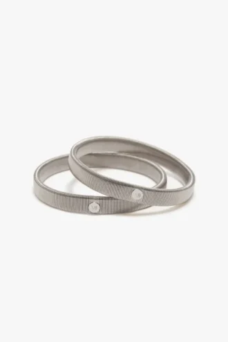 Ärmelbündchen in Silber Ärmelbündchen in Silber