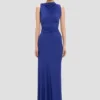 Ärmelloses, drapiertes Kleid in leuchtendem Indigo Ärmelloses, drapiertes Kleid in leuchtendem Indigo