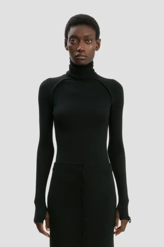 Rollkragenpullover in Schwarz