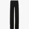 Satin-Hose mit Bund in Schwarz