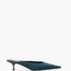 Sloane Mule 45 aus blaugrünem Satin Sloane Mule 45 aus blaugrünem Satin
