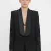 Smokingjacke mit Schalkragen in Schwarz