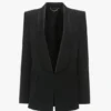Smokingjacke mit Schalkragen in Schwarz