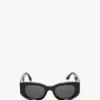 Sonnenbrille mit Monogramm-Detail in Schwarz