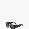 Sonnenbrille mit Monogramm-Detail in Schwarz