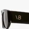 Sonnenbrille mit Monogramm-Detail in Schwarz