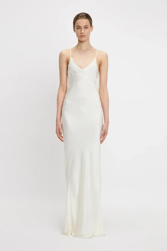 Spitzen-Cami-Kleid in Elfenbein Spitzen-Cami-Kleid in Elfenbein