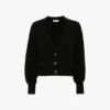 Strickjacke mit Zopfmuster und Taschen in Schwarz