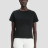 T-Shirt in schwarzer Shrunken-Passform T-Shirt in schwarzer Shrunken-Passform
