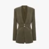Taillierte Jacke mit Gürtel in Salbei-Melange Taillierte Jacke mit Gürtel in Salbei-Melange
