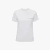 Tailliertes T-Shirt mit kleinem Logo in Weiß Tailliertes T-Shirt mit kleinem Logo in Weiß