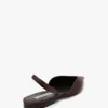 The Victoria Angle Halterback-Ballerinas aus kastanienbraunem Satin