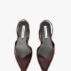 The Victoria Angle Halterback-Ballerinas aus kastanienbraunem Satin