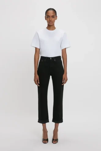 The Victoria Jeans in gewaschenem Schwarz