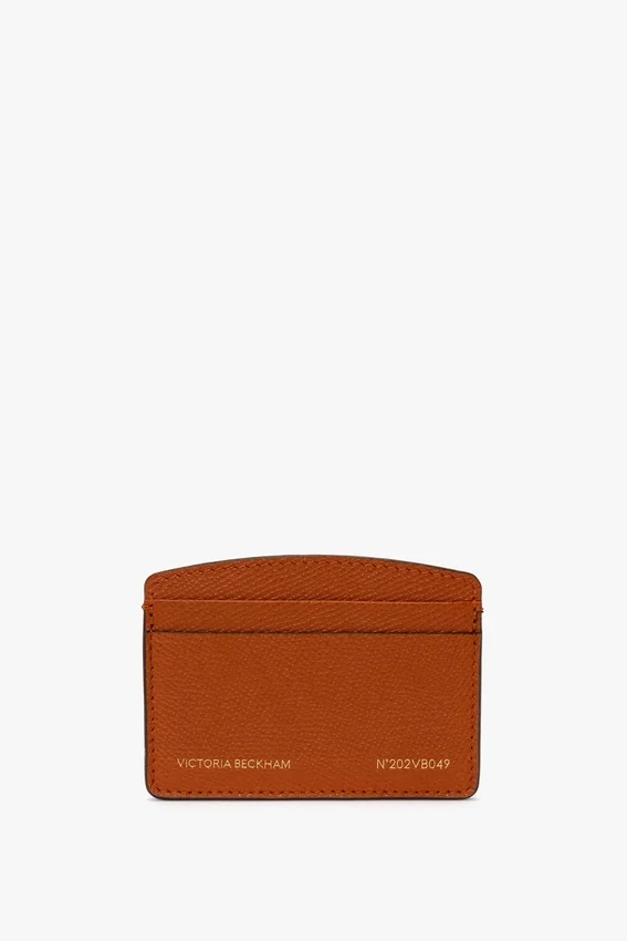 The Victoria-Kartenetui aus genarbtem Leder in Burnt Orange The Victoria-Kartenetui aus genarbtem Leder in Burnt Orange