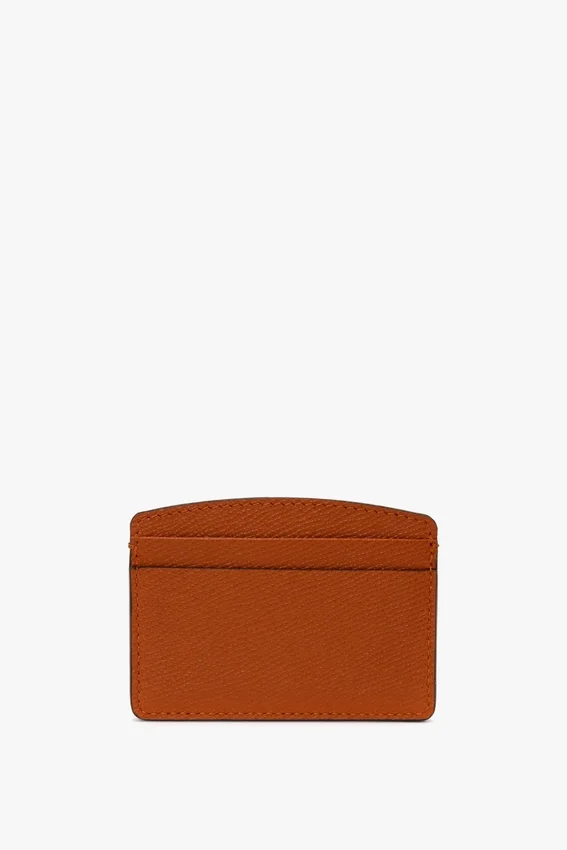 The Victoria-Kartenetui aus genarbtem Leder in Burnt Orange The Victoria-Kartenetui aus genarbtem Leder in Burnt Orange