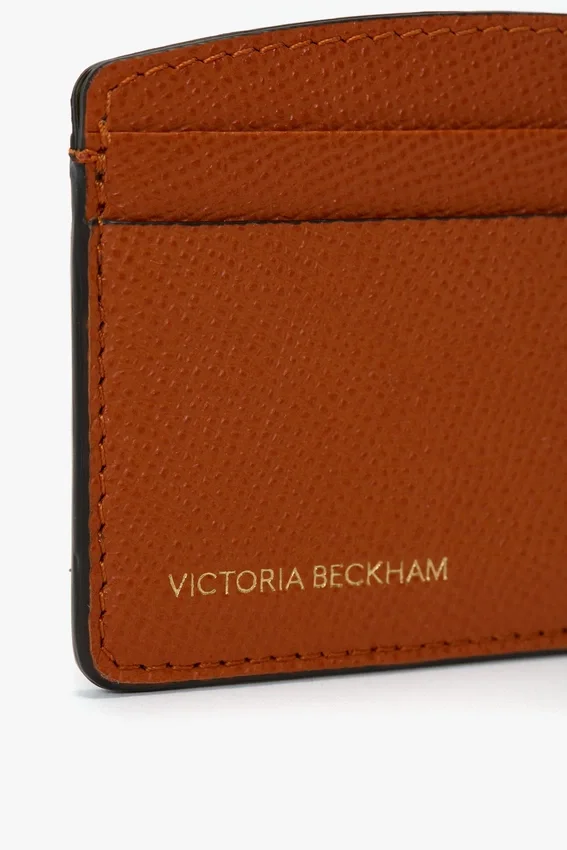 The Victoria-Kartenetui aus genarbtem Leder in Burnt Orange The Victoria-Kartenetui aus genarbtem Leder in Burnt Orange