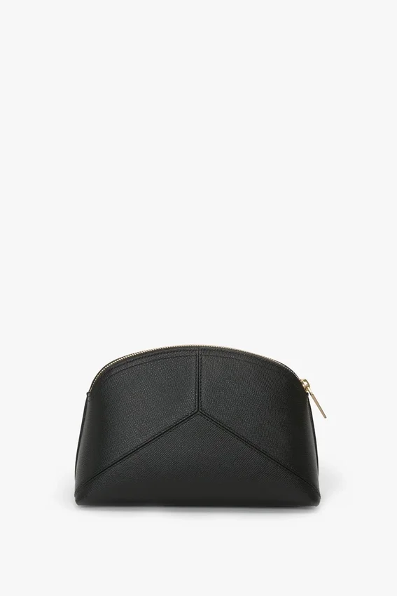 The Victoria Large Travel Pouch aus schwarzem Leder The Victoria Large Travel Pouch aus schwarzem Leder