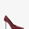 The Victoria Stiletto-Pumps 100 aus burgunderrotem Leder