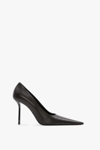 The Victoria Stiletto-Pumps 100 aus schwarzem Leder