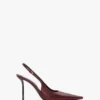 The Victoria Stiletto Slingback 100 aus burgunderrotem Leder