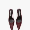 The Victoria Stiletto Slingback 100 aus burgunderrotem Leder
