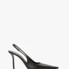 The Victoria Stiletto Slingback 100 aus schwarzem Leder