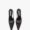 The Victoria Stiletto Slingback 100 aus schwarzem Leder