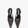 The Victoria Stiletto Slingback 100 aus schwarzem Mesh