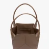 The Victoria-Tasche aus taubengrauem Leder The Victoria-Tasche aus taubengrauem Leder