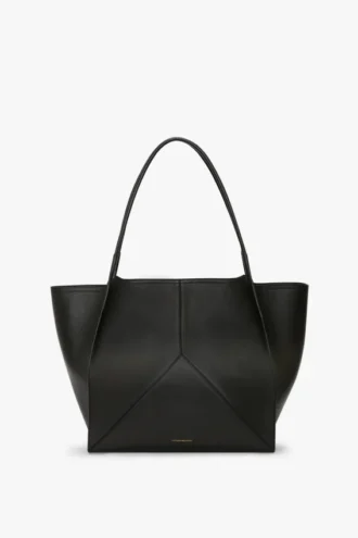 The Victoria Tote Bag groß aus schwarzem Leder