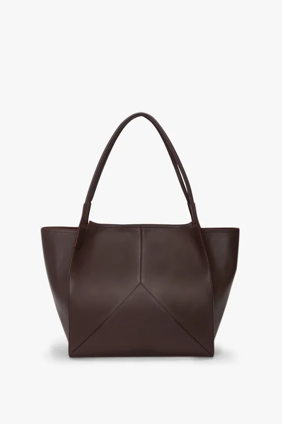 The Victoria Tote Bag Large aus burgunderrotem Leder The Victoria Tote Bag Large aus burgunderrotem Leder
