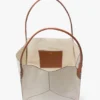 The Victoria Tote Bag Large aus elfenbeinfarbenem Canvas The Victoria Tote Bag Large aus elfenbeinfarbenem Canvas