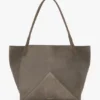 The Victoria Tote Bag Large aus kieselgrauem Wildleder
